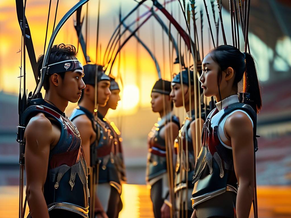荣耀时刻，荣耀<strong></strong>中国射箭男子团体反曲弓夺冠，刷新世锦赛纪录