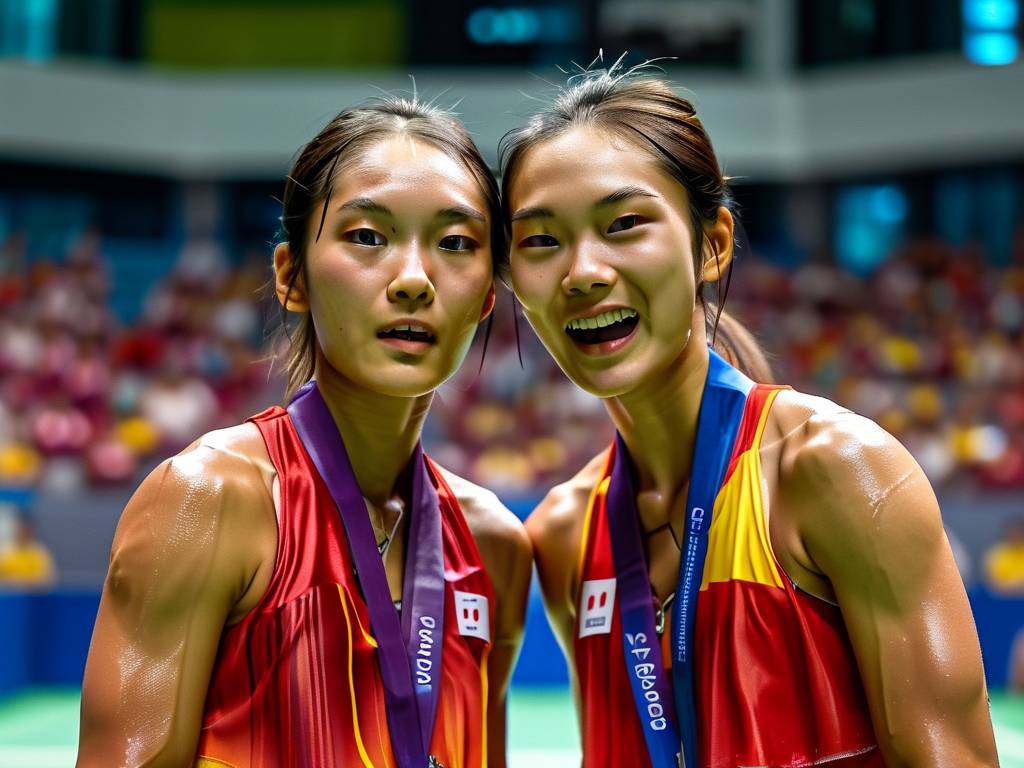 凡尘组合闪耀总决赛，得羽<strong></strong>横扫韩国组合夺得羽毛球女双金牌