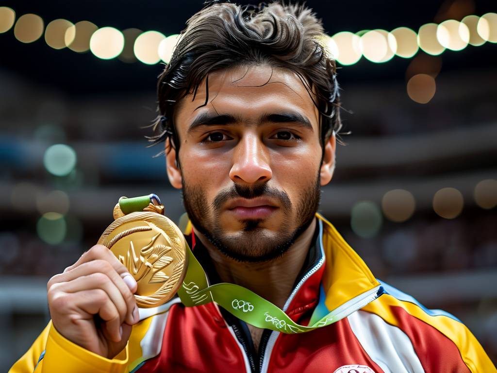 奥运会古典式摔跤，伊朗选手阿里雷扎勇夺男子97公斤级金牌(1)