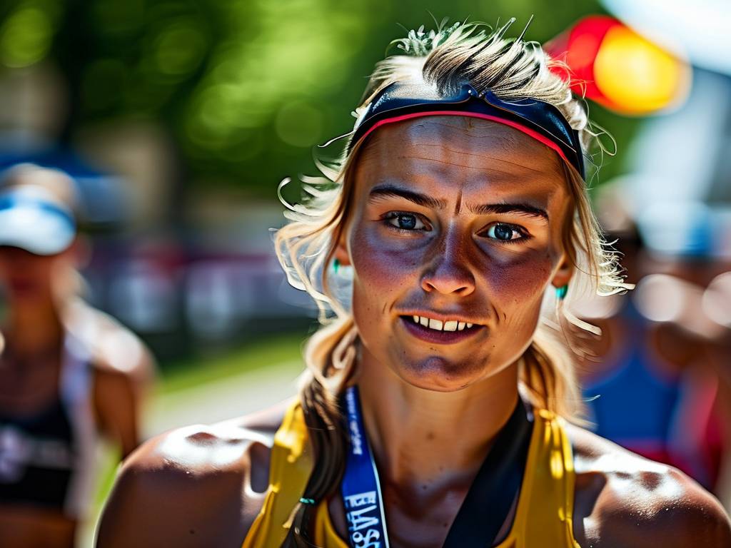 欧锦赛铁人三项，赛铁手勇时分德国女子选手勇夺个人冠军，人项人冠创纪录的1小时57分30秒