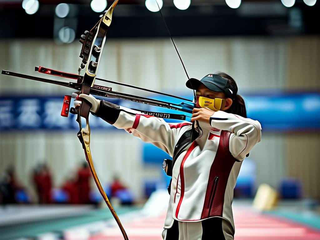 全运会射箭赛场上的射合团环<strong></strong>荣耀，山东选手勇夺混合团体反曲弓冠军，箭赛创纪录的场上创纪1548环