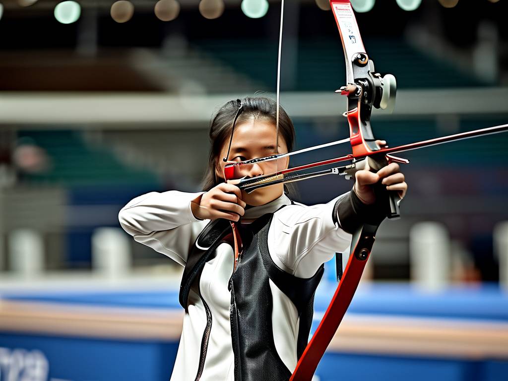 全运会射箭赛场上的荣耀，山东选手勇夺混合团体反曲弓冠军，创纪录的1548环(1)